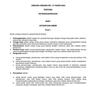 Uu Ketenagakerjaan Pdf